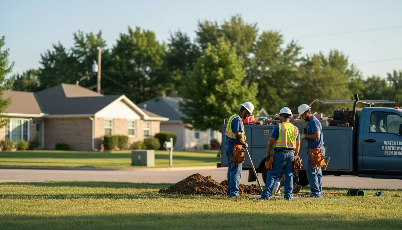 Residential water line and bathroom plumbing service in Hessel, MI